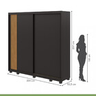 Guarda Roupa Casal Com Pés 2 Portas 4 Gavetas Velaris Flex Lo