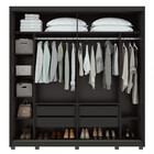 Guarda Roupa Casal Com Pés 2 Portas 4 Gavetas Velaris Flex Lo