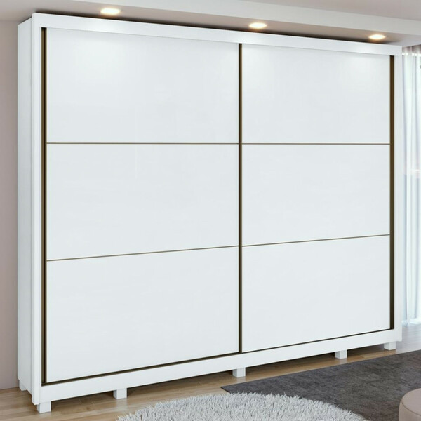 Guarda Roupa Casal Com Pés 2 Portas 6 Gavetas Toronto Lopas