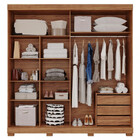 Guarda Roupa Casal Com Pés 2 Portas De Correr 100 Mdf Ayla Pa