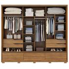 Guarda Roupa Casal Com Pés 3 Portas 7 Gavetas Lounge D02 Amen