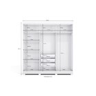 Guarda Roupa Casal Com Pés 3 Portas De Correr 3 Gavetas Kappe