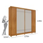 Guarda Roupa Casal Com Pés 4 Portas 4 Gavetas Luxor Espresso