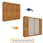 Guarda Roupa Casal Com Pés 4 Portas 4 Gavetas Luxor Espresso