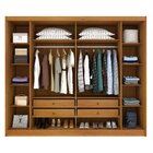 Guarda Roupa Casal Com Pés 4 Portas 4 Gavetas Luxor Espresso