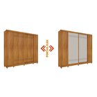 Guarda Roupa Casal Com Pés 4 Portas 4 Gavetas Luxor Espresso