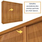 Guarda Roupa Casal Com Pés 4 Portas 4 Gavetas Luxor Espresso