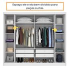 Guarda Roupa Casal Com Pés 4 Portas 4 Gavetas Luxor Espresso