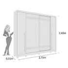 Guarda Roupa Casal Com Pés 4 Portas 4 Gavetas Luxor Espresso