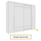 Guarda Roupa Casal Com Pés 4 Portas 4 Gavetas Luxor Espresso