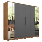 Guarda Roupa Casal Com Pés 6 Portas 2 Com Espelhos  Atrice D0