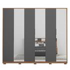 Guarda Roupa Casal Com Pés 6 Portas 3 Com Espelhos Atrice D02