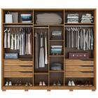 Guarda Roupa Casal Com Pés 6 Portas 3 Com Espelhos Atrice D02