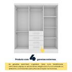 Guarda Roupa Casal Com Pés 6 Portas 4 Gavetas 180cm Arizona