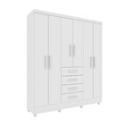 Guarda Roupa Casal Com Pés 6 Portas 4 Gavetas 180cm Arizona