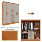 Guarda Roupa Casal Com Pés 6 Portas 4 Gavetas 180cm Arizona