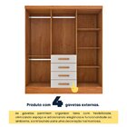 Guarda Roupa Casal Com Pés 6 Portas 4 Gavetas 180cm Arizona