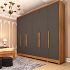 Guarda Roupa Casal Com Pés 6 Portas 4 Gavetas 239cm Veneza