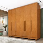 Guarda Roupa Casal Com Pés 6 Portas 4 Gavetas 239cm Veneza