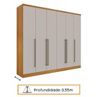 Guarda-roupa Casal Com Pés 6 Portas 8 Gavetas 270cm Sevilla