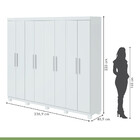 Guarda Roupa Casal Com Pés 8 Portas 4 Gavetas Andara Lopas