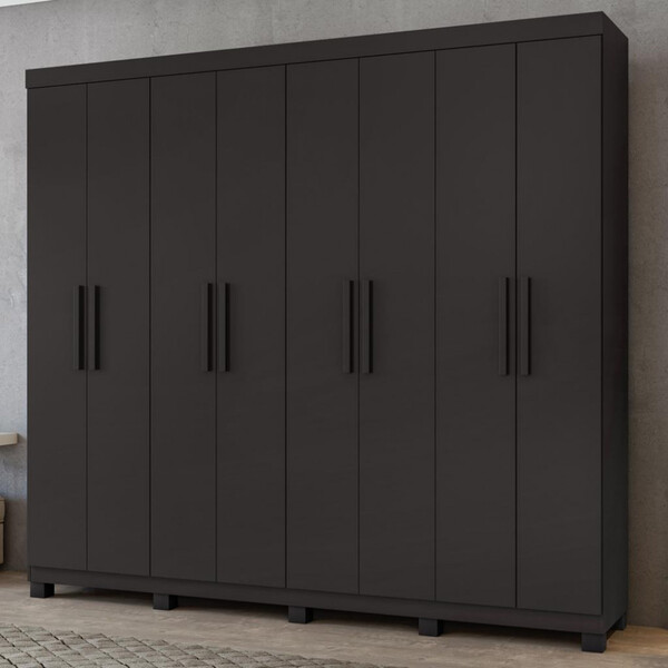 Guarda Roupa Casal Com Pés 8 Portas 4 Gavetas Andara Lopas