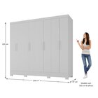 Guarda Roupa Casal Com Pés 8 Portas 4 Gavetas Jatobá Yescasa