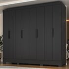 Guarda Roupa Casal Com Pés 8 Portas 4 Gavetas Jatobá Yescasa