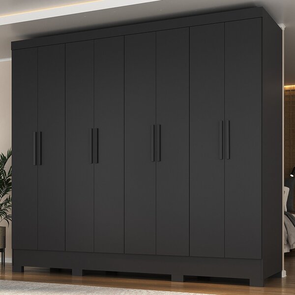 Guarda Roupa Casal Com Pés 8 Portas 4 Gavetas Jatobá Yescasa