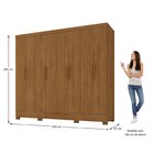 Guarda-roupa Casal Com Pés 8 Portas 4 Gavetas Jatobá Yescasa