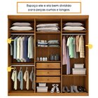 Guarda Roupa Casal Com Pés  6 Portas 3 Gavetas 219cm Olimpo M