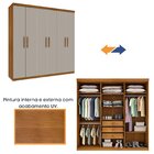 Guarda Roupa Casal Com Pés  6 Portas 3 Gavetas 219cm Olimpo M