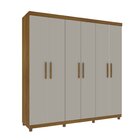 Guarda Roupa Casal Com Pés  6 Portas 3 Gavetas 219cm Olimpo M
