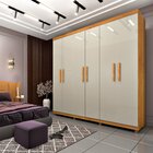 Guarda Roupa Casal Com Pés  6 Portas 3 Gavetas 219cm Olimpo M