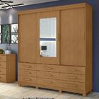 Guarda Roupa Casal Com Pés Amêndoa Anne Lopas