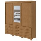 Guarda Roupa Casal Com Pés Amêndoa Anne Lopas