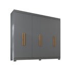 Guarda Roupa Casal Com Pés Paris 6 Portas 2 Gavetas Paris Esp