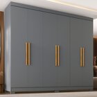 Guarda Roupa Casal Com Pés Paris 6 Portas 2 Gavetas Paris Esp