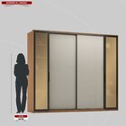 Guarda Roupa Casal Com Reflecta 4 Portas 4 Gavetas Laredo