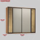 Guarda Roupa Casal Com Reflecta 4 Portas 4 Gavetas Laredo