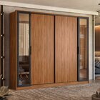 Guarda-roupa Casal Com Reflecta 4 Portas 4 Gavetas Laredo