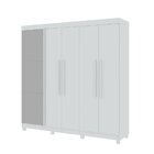Guarda-roupa Casal Com Sapateira 5 Portas 1 Porta Espelhada D