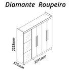 Guarda-roupa Casal Com Sapateira 5 Portas 1 Porta Espelhada D
