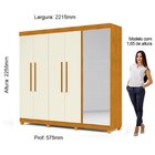Guarda-roupa Casal Com Sapateira 5 Portas 1 Porta Espelhada D