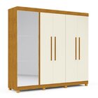 Guarda-roupa Casal Com Sapateira 5 Portas 1 Porta Espelhada D
