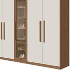 Guarda Roupa Casal Com Sapateira 5 Portas Duo F08 Freijó/off