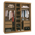 Guarda Roupa Casal Com Sapateira 5 Portas Duo F08 Freijó/off