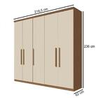 Guarda Roupa Casal Com Sapateira Slow Motion Duo Freijó/off -