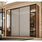 Guarda Roupa Casal Com Vidro Reflecta 4 Portas 4 Gavetas Flex