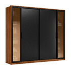 Guarda Roupa Casal Com Vidro Reflecta 4 Portas 4 Gavetas Flex